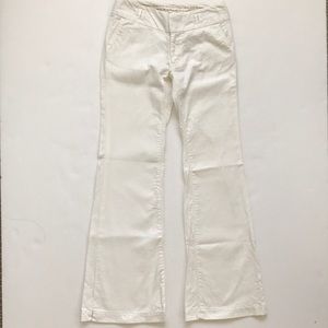 Gap White Cotton Boot Cut Pants